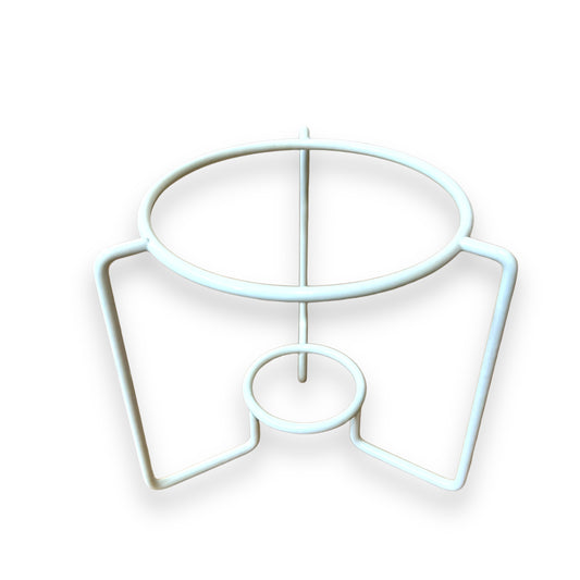 White Metal Fondue Tealight Candle Holder