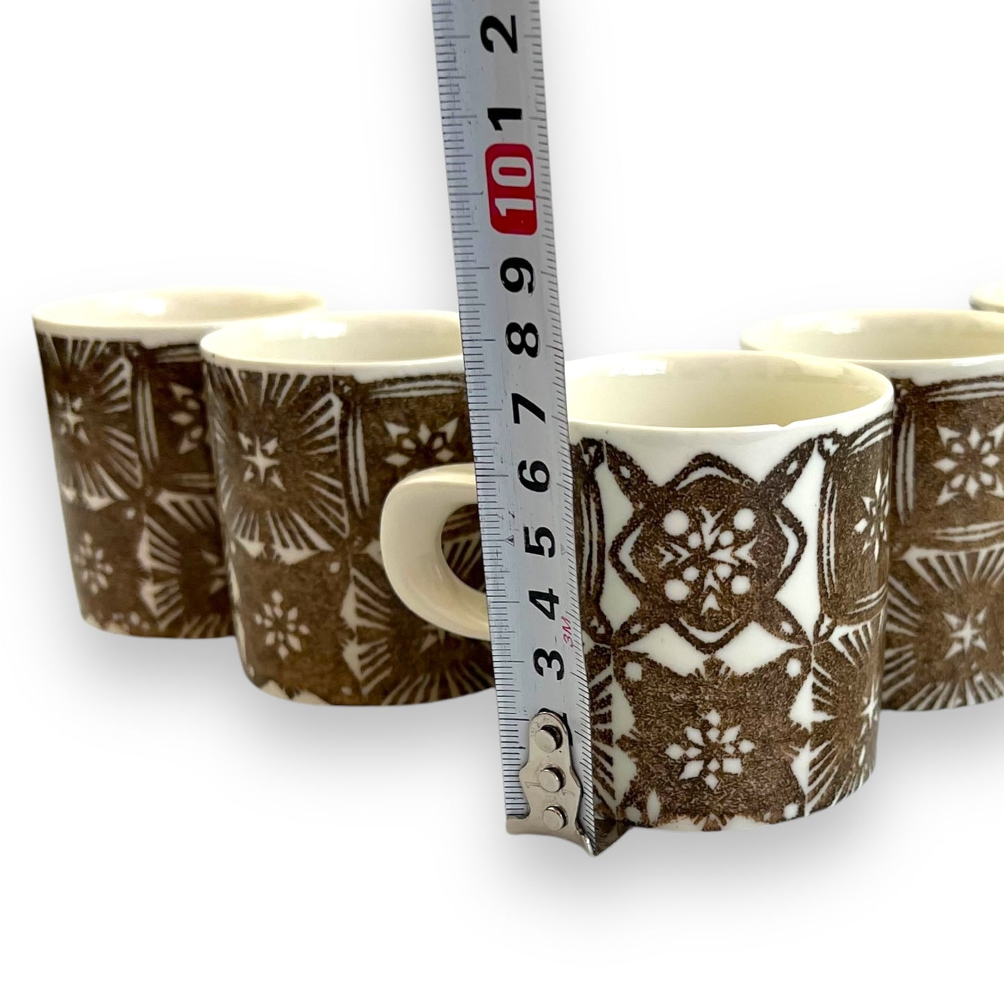 Brown Patterned Cup Set of 5