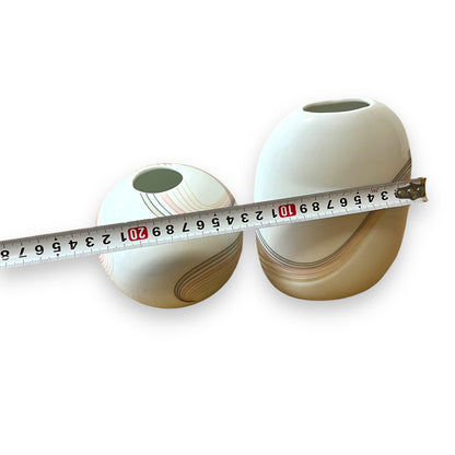 Ceramic Vase with striped design – Hall Japan