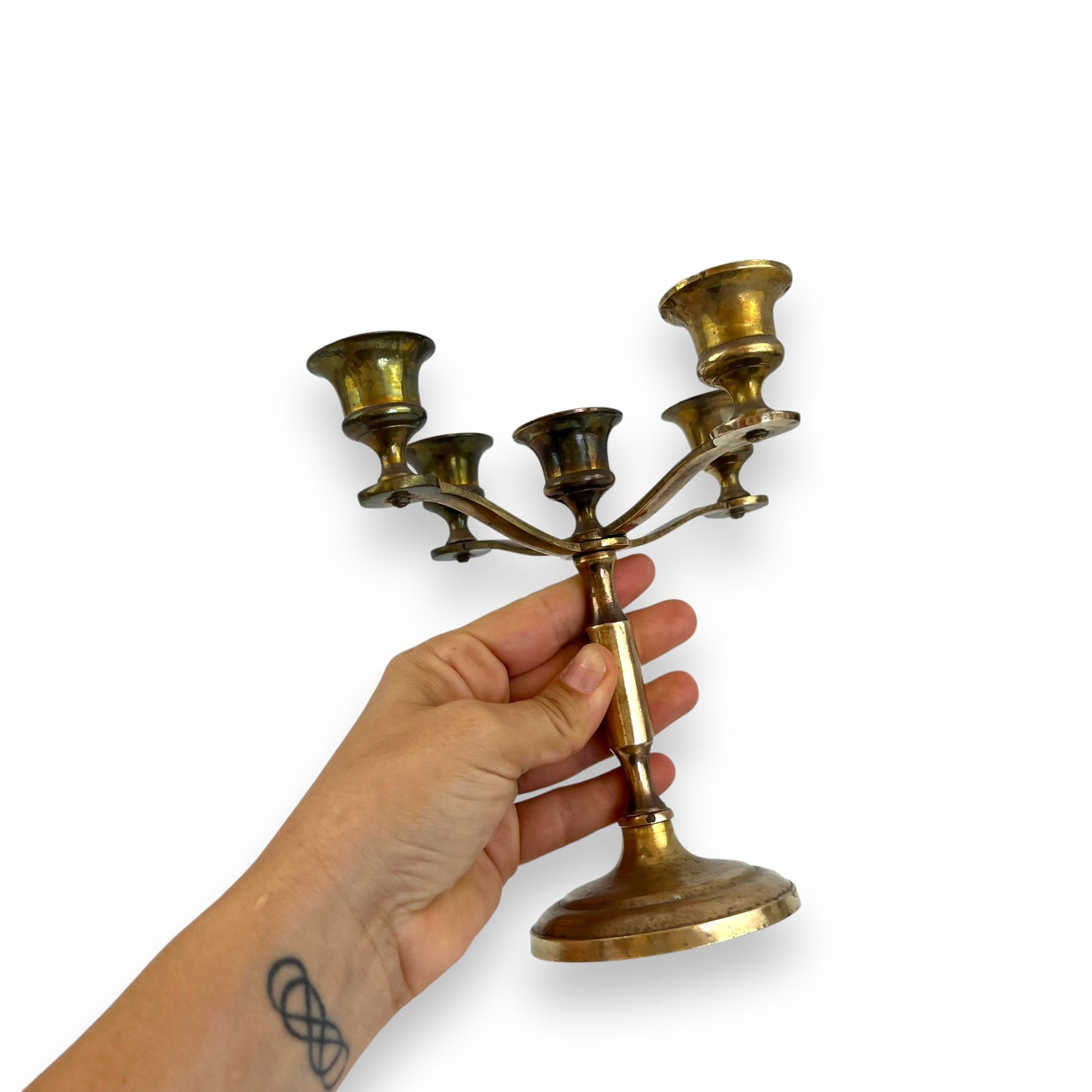 Brass Candlestick Holder for 5 candles