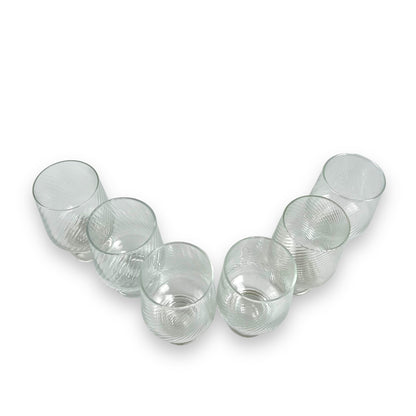 Crown Corning “Regis” Swirl 11.5cm tall Glass Set of 6