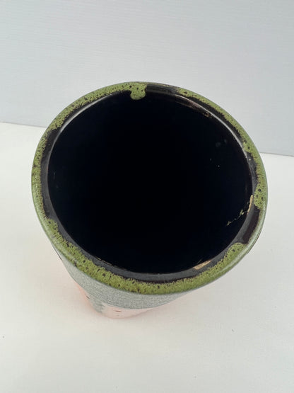 Knödgen West German Pottery Vase – Orange & Green