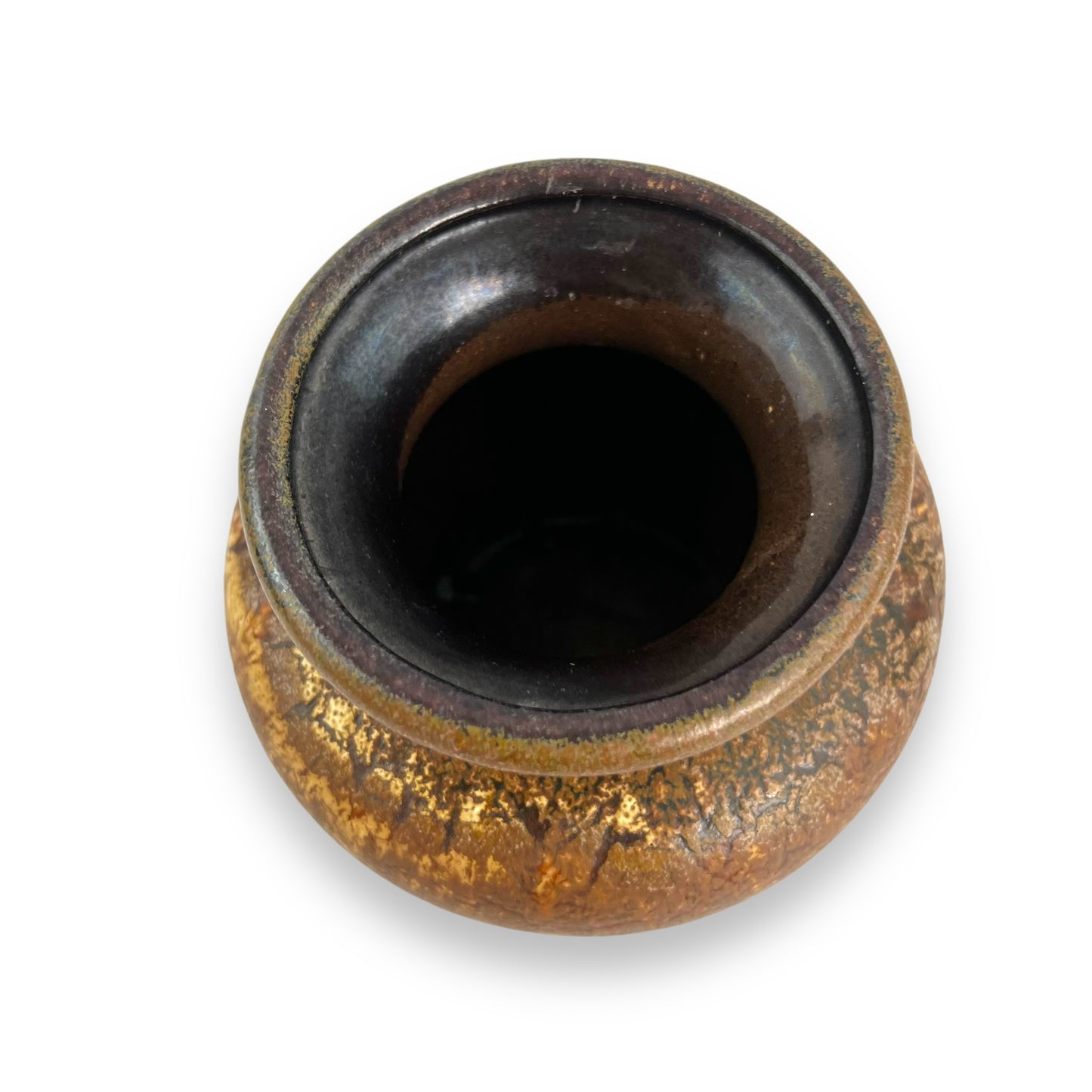 West German Vase brown glaze drip colour