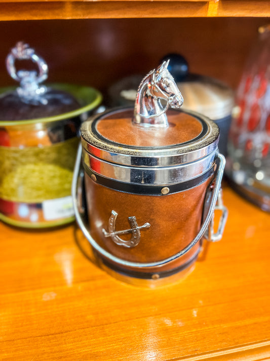 Equestrian Ice Bucket – Horse Head Lid & Vinyl Wrap