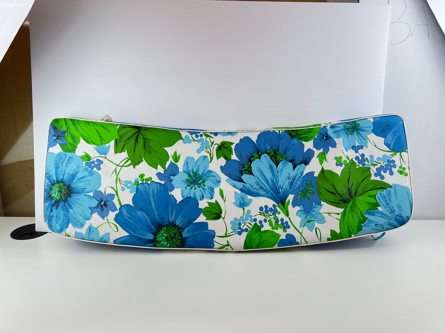Standfast Blue & Green Floral Outdoor Bench Seat Cushion