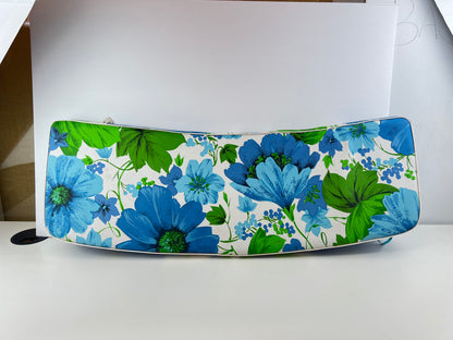 Standfast Blue & Green Floral Outdoor Bench Seat Cushion