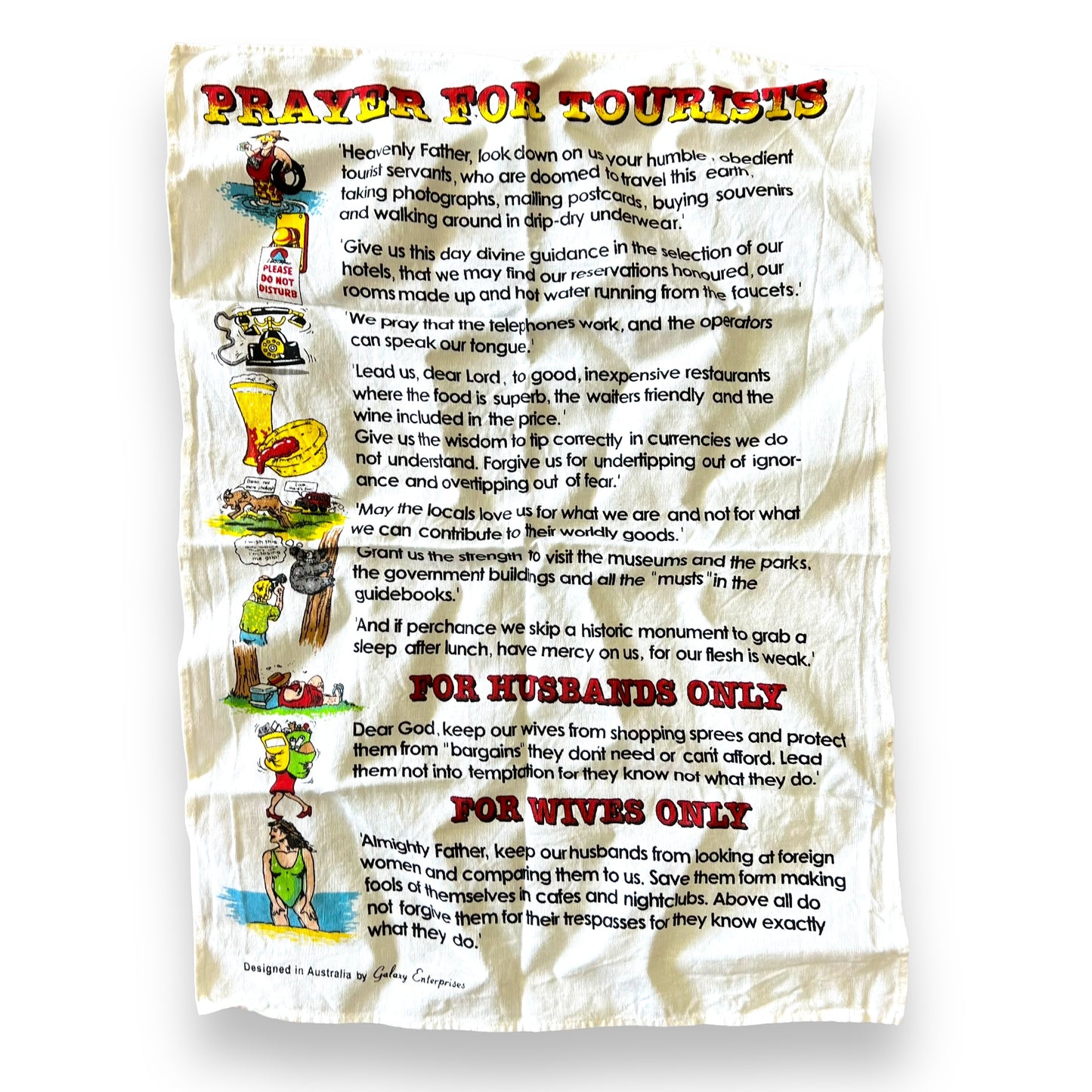 Prayer For Tourists Tea Towel