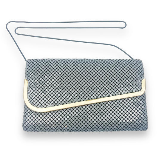 Vintage Grey mesh purse - shoulder metal strap