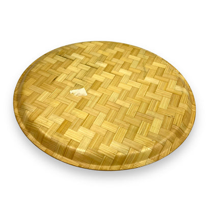 Round Bamboo Tray with fruit art