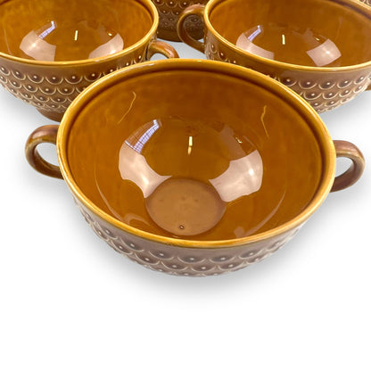 Pagnossin Earthenware Italy Brown Bowl Set of 8