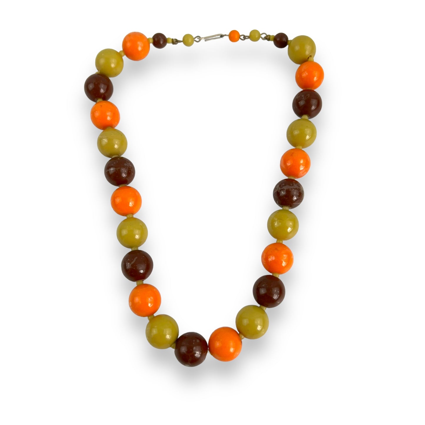 Retro Colourful plastic beaded necklace