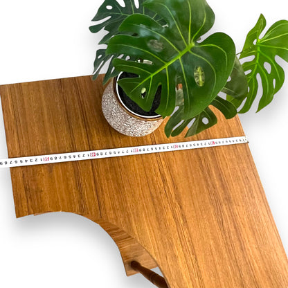 Brown Laminate Corner Table / Shelf