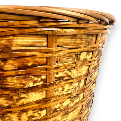 Cane Basket with Tortoiseshell Cane Weave
