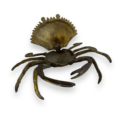 Brass crab ashtray/trinket box