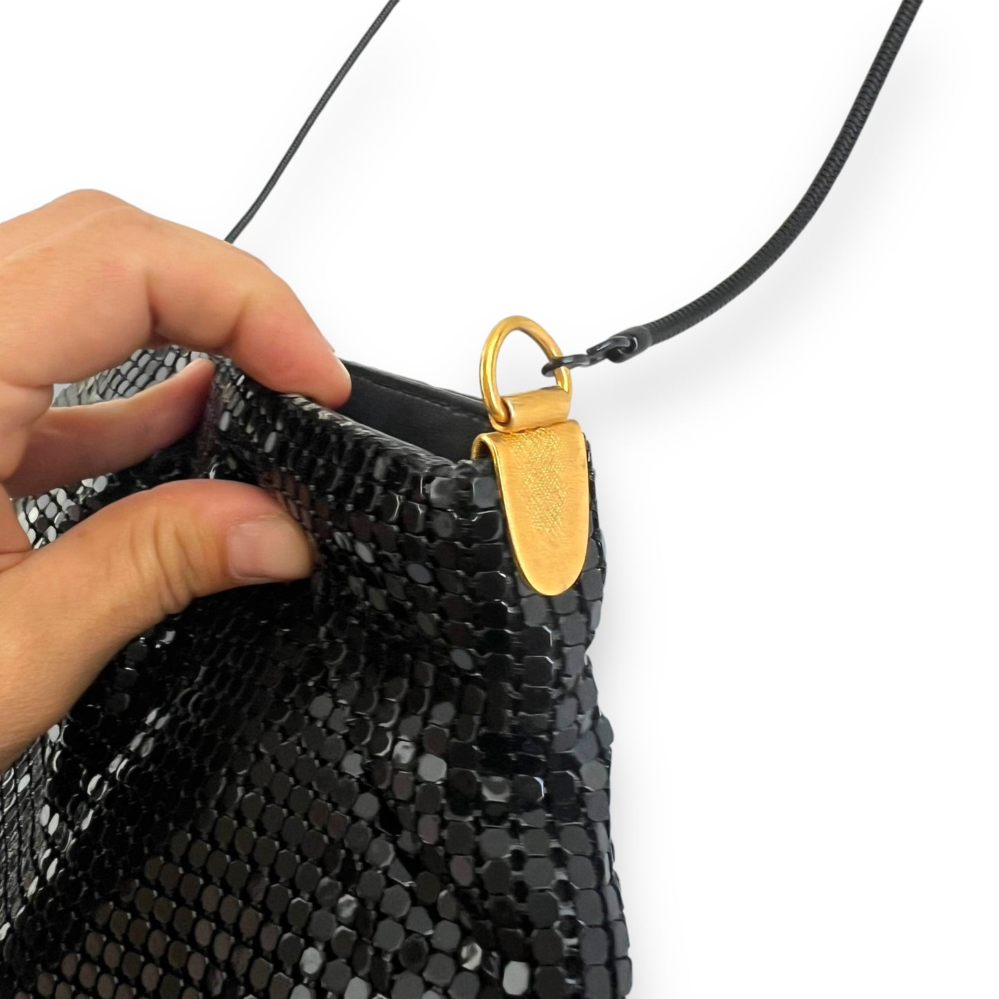Vintage black mesh purse