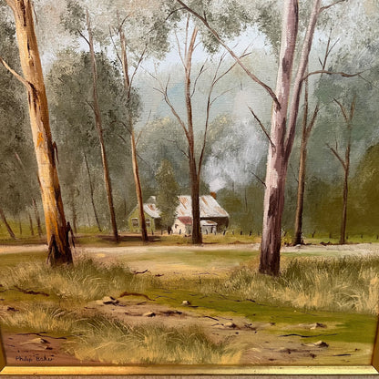 “Away From It All” by Philip Baker – Marysville VIC Painting in Gold Frame