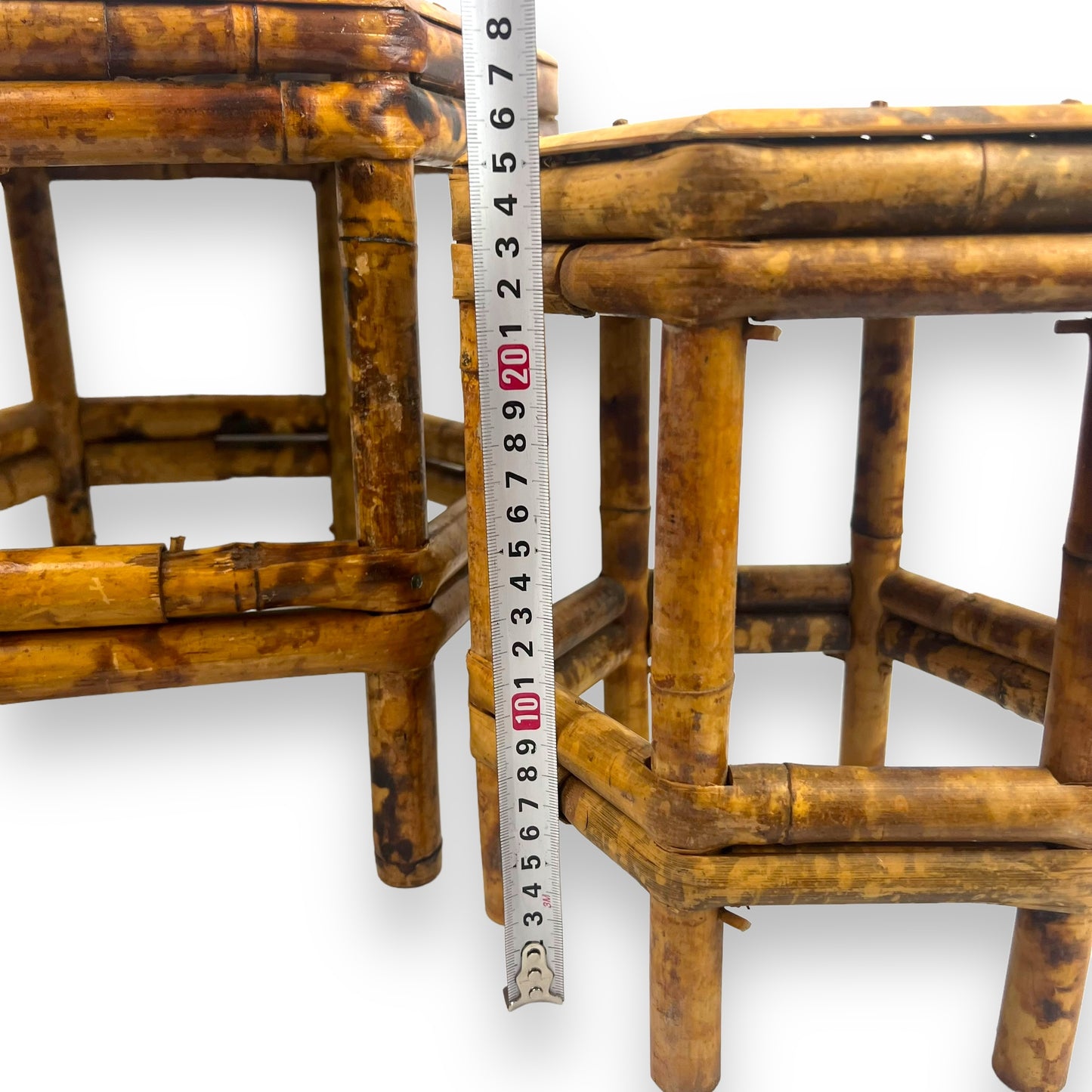 Hexagon Plant Stand Set x3 Tortoiseshell Cane