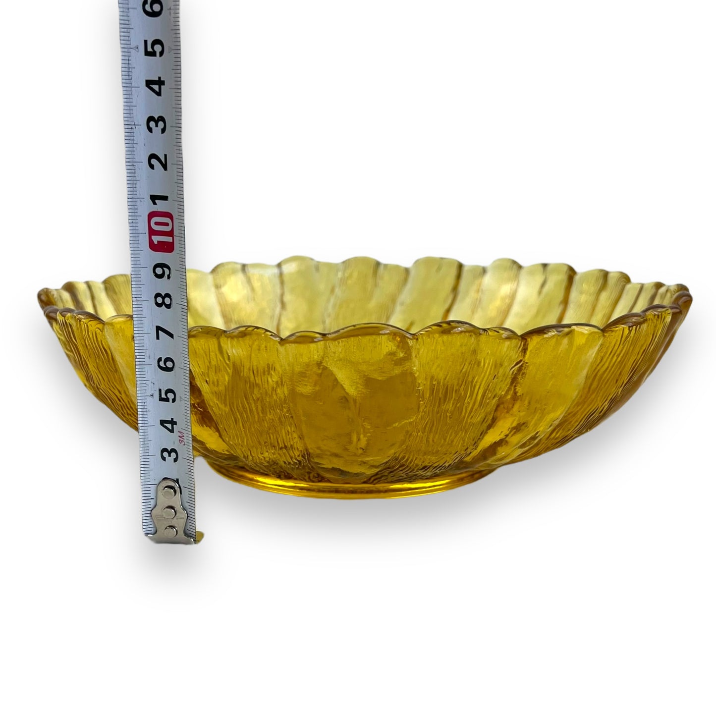 Anchor Hocking Honey Gold Sunflower Serving Bowl - Country Estate Dish 1960s