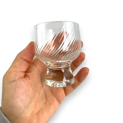 Crown Corning “Regis” Swirl 8.5cm tall glass set of 6