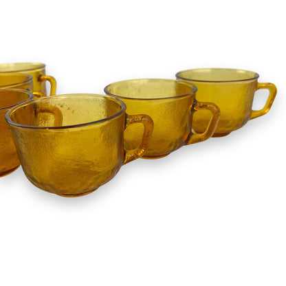 Arcoroc Sierra Amber glass cup set of 6