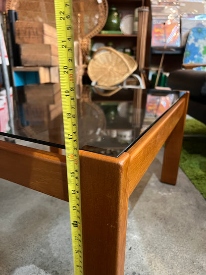 1970s Australian Blackwood & Smoked Glass Coffee Table