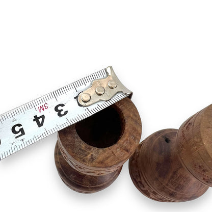 Wooden Candlestick Holder Set of 2