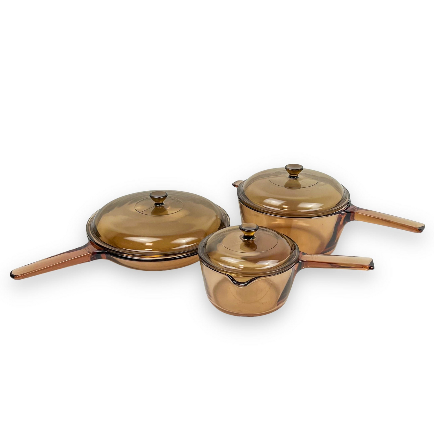 Vision Corning France Pots and Saucepan Glass Set with Lids