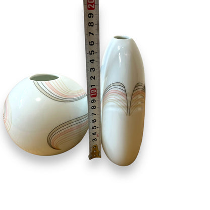 Ceramic Vase with striped design – Hall Japan