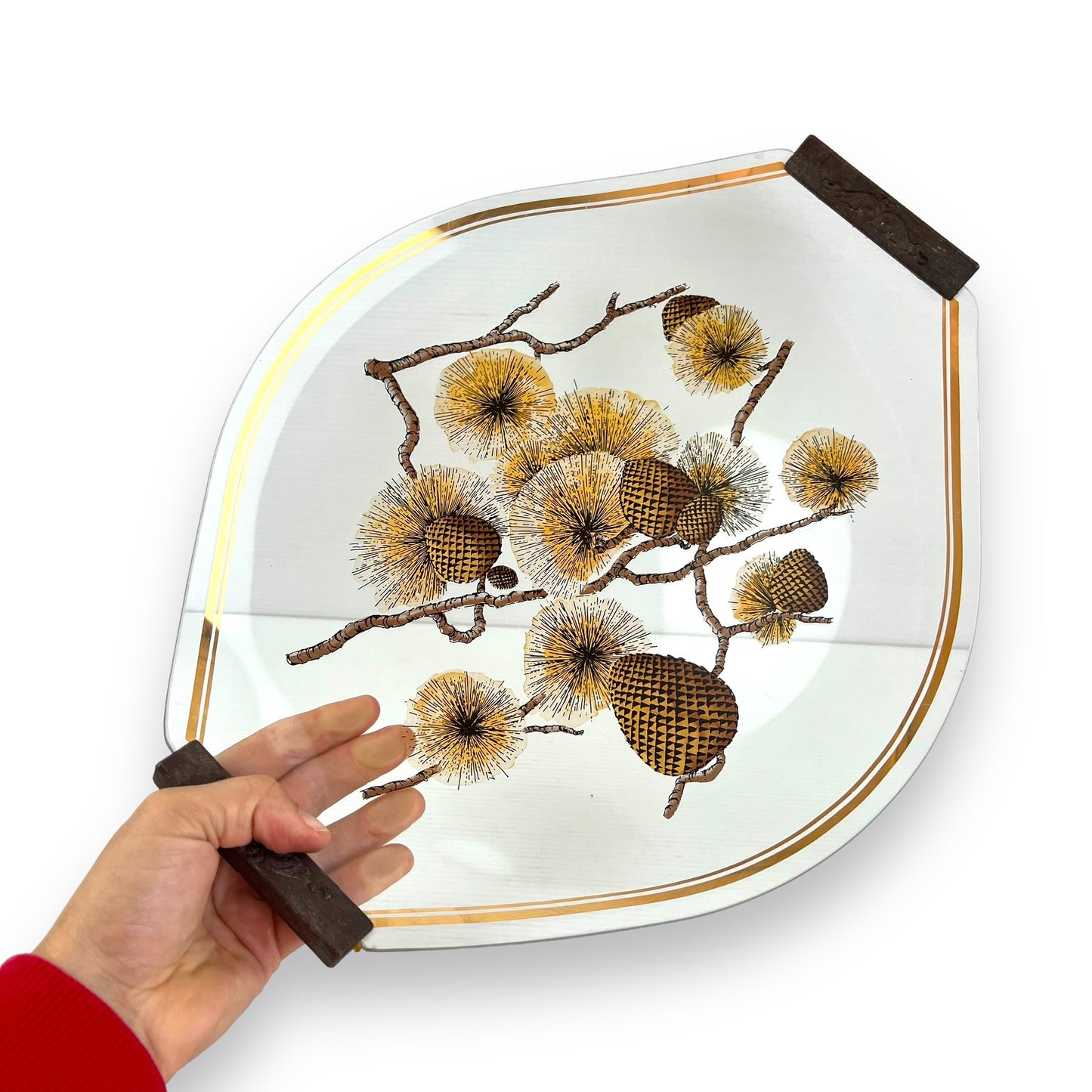 Glass Pine Cone Platter