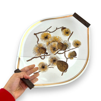 Glass Pine Cone Platter