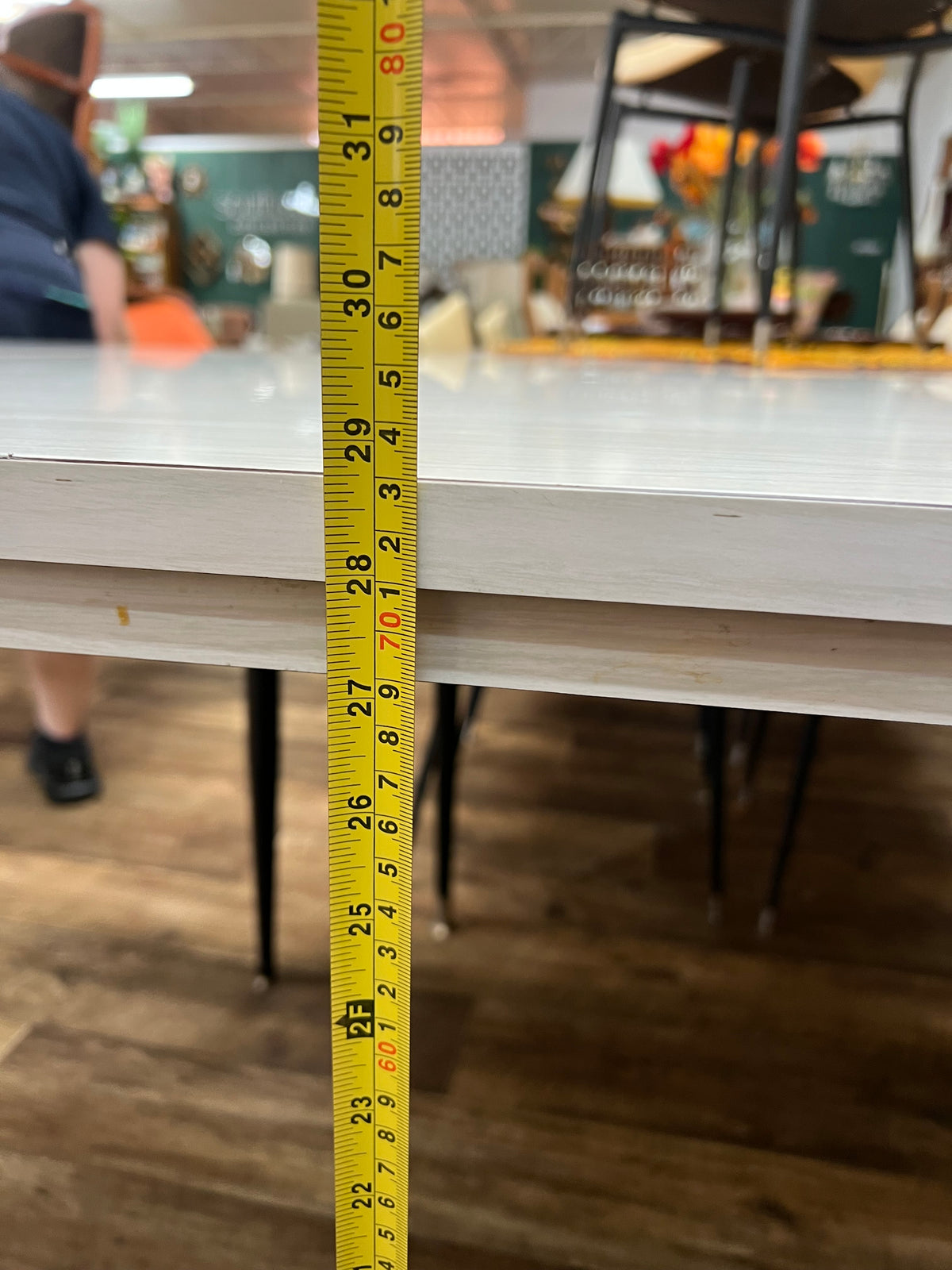 Extendable Laminate Dining Table – White Woodgrain
