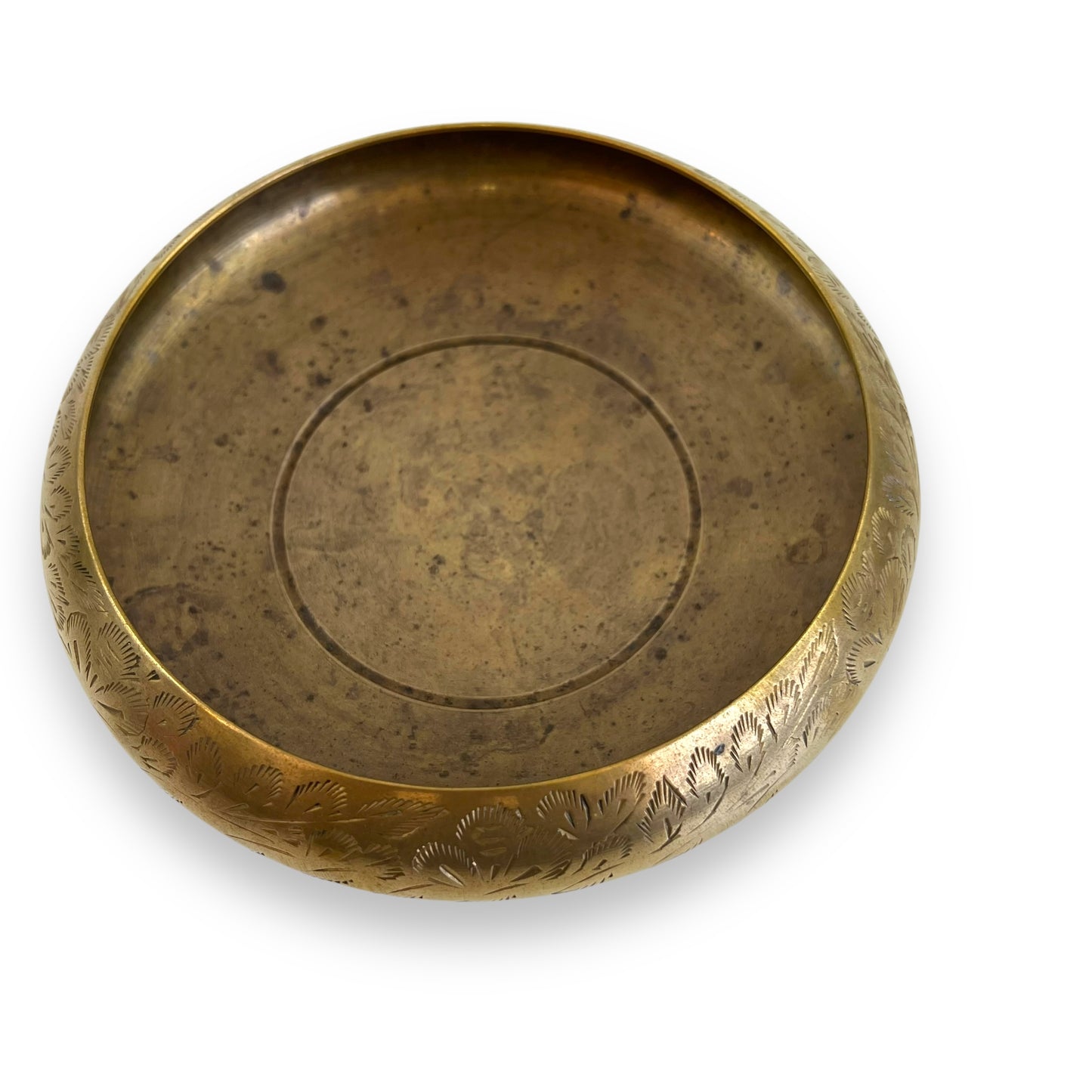 Round brass bowl