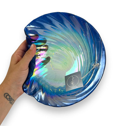 Auya Blue Glass Shell Bowl
