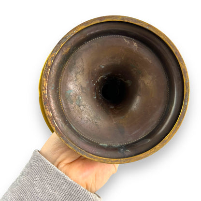 Art Nouveau Brass Pedestal Fruit Bowl