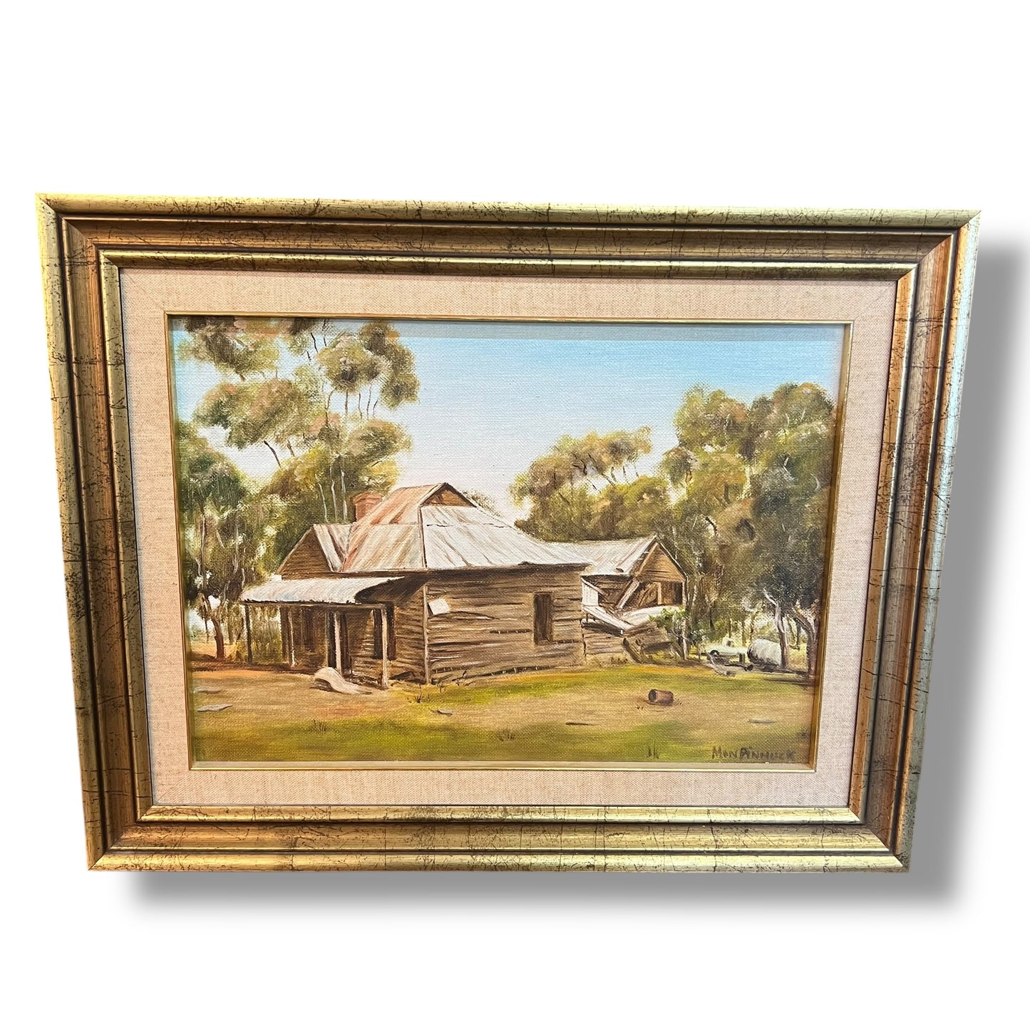 Mon Pendreigh “McMurray’s Old House” – Original Australian Outback Oil Painting