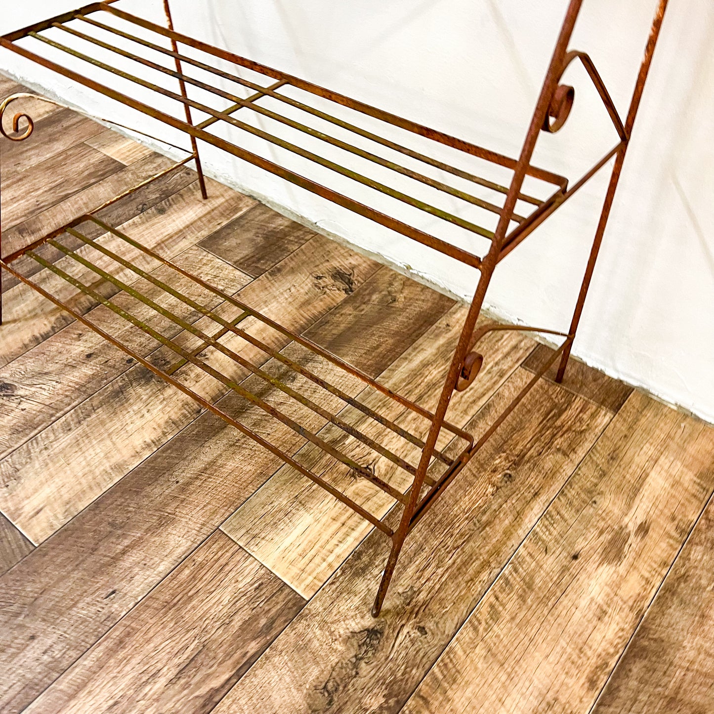 Vintage rusty plant stand