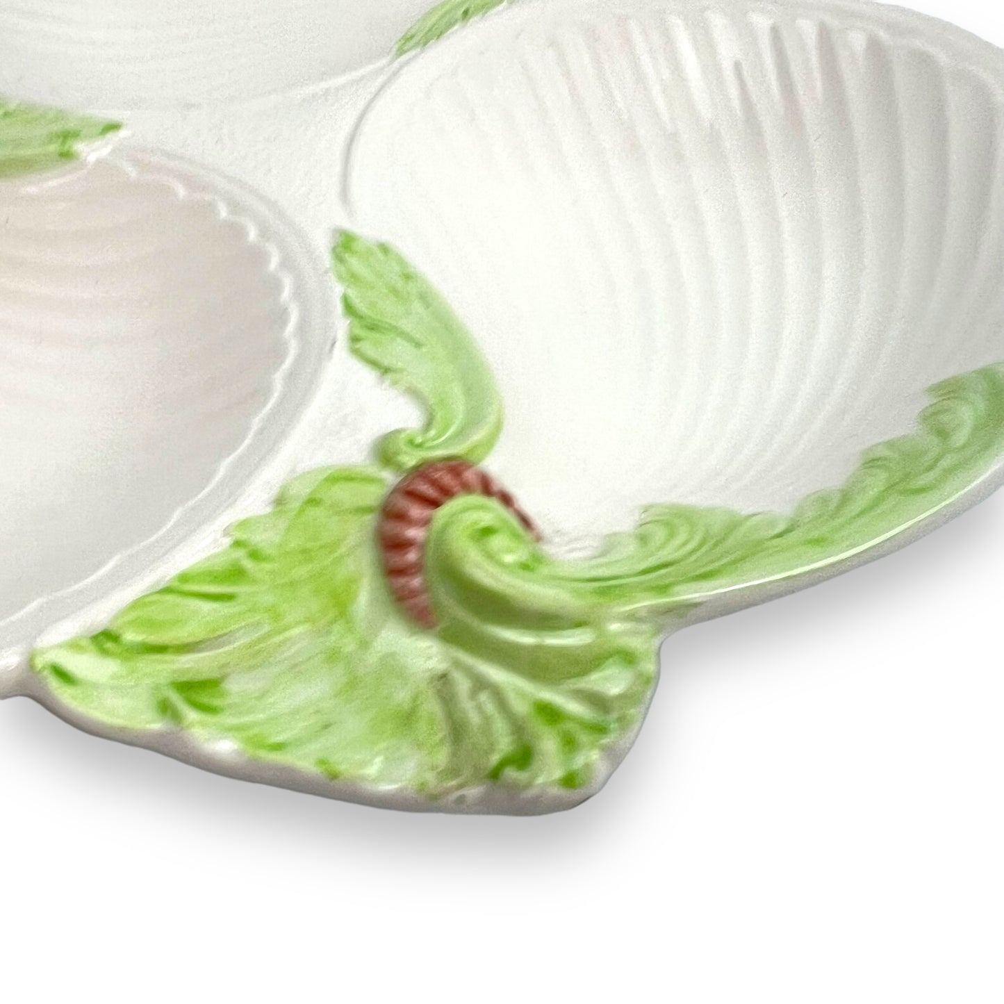 Shell Trio Platter white & green
