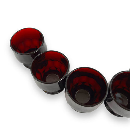 Anchor Hocking Ruby Red Georgian Glass Set of 6