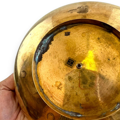 Round brass bowl
