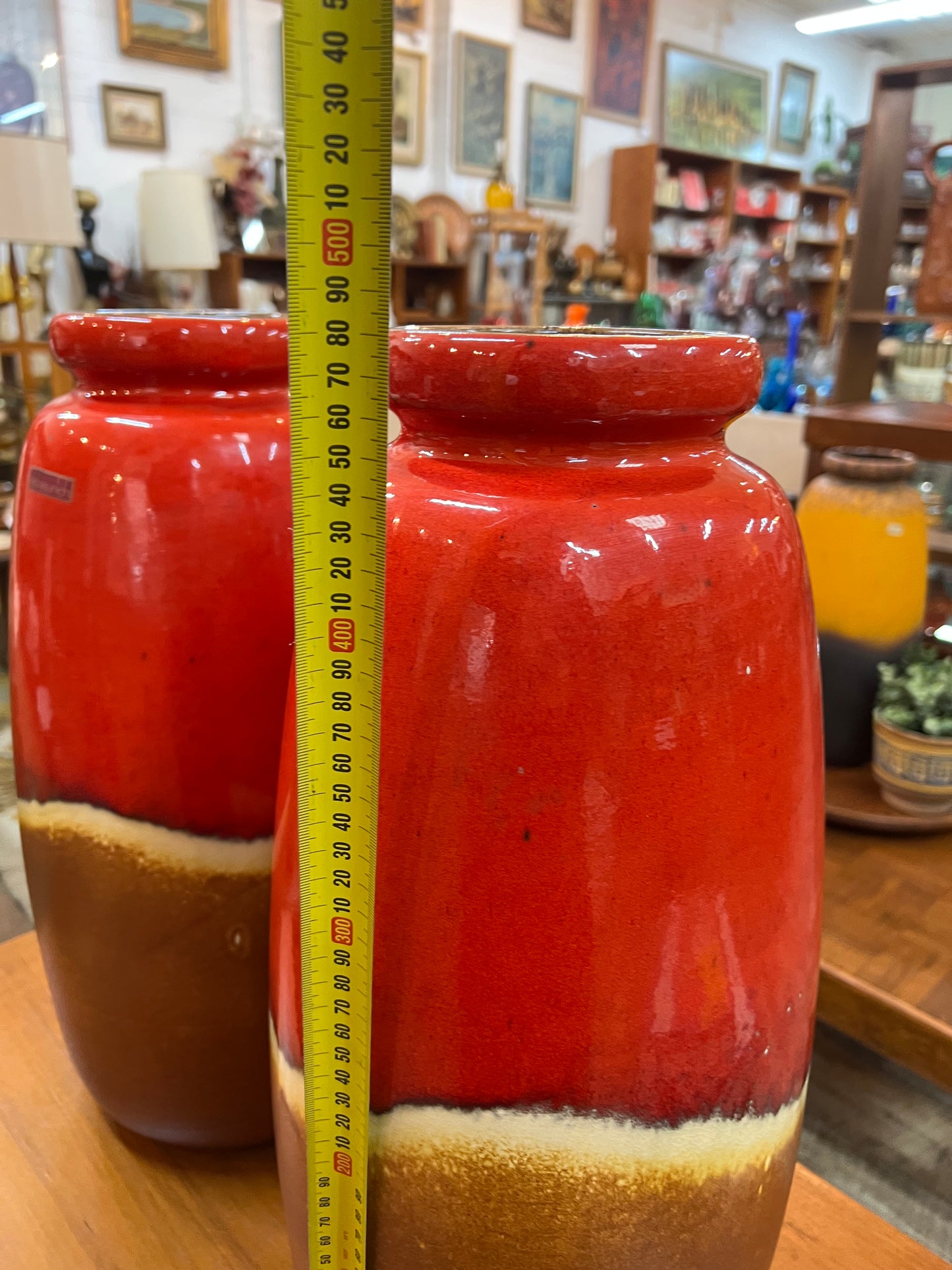Pair of Large Scheurich West German Pottery Floor Vases – Model 284-47