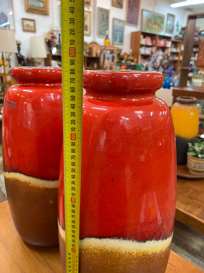 Pair of Large Scheurich West German Pottery Floor Vases – Model 284-47