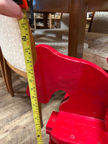 Red Wooden Rocking Horse