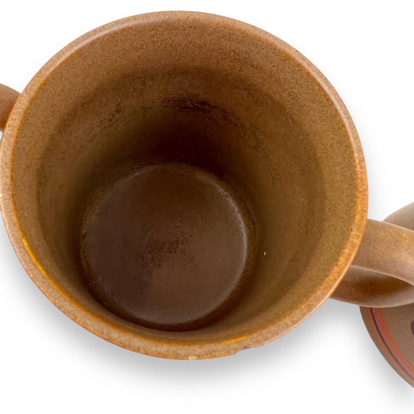 Brown with orange pattern mug set of 4