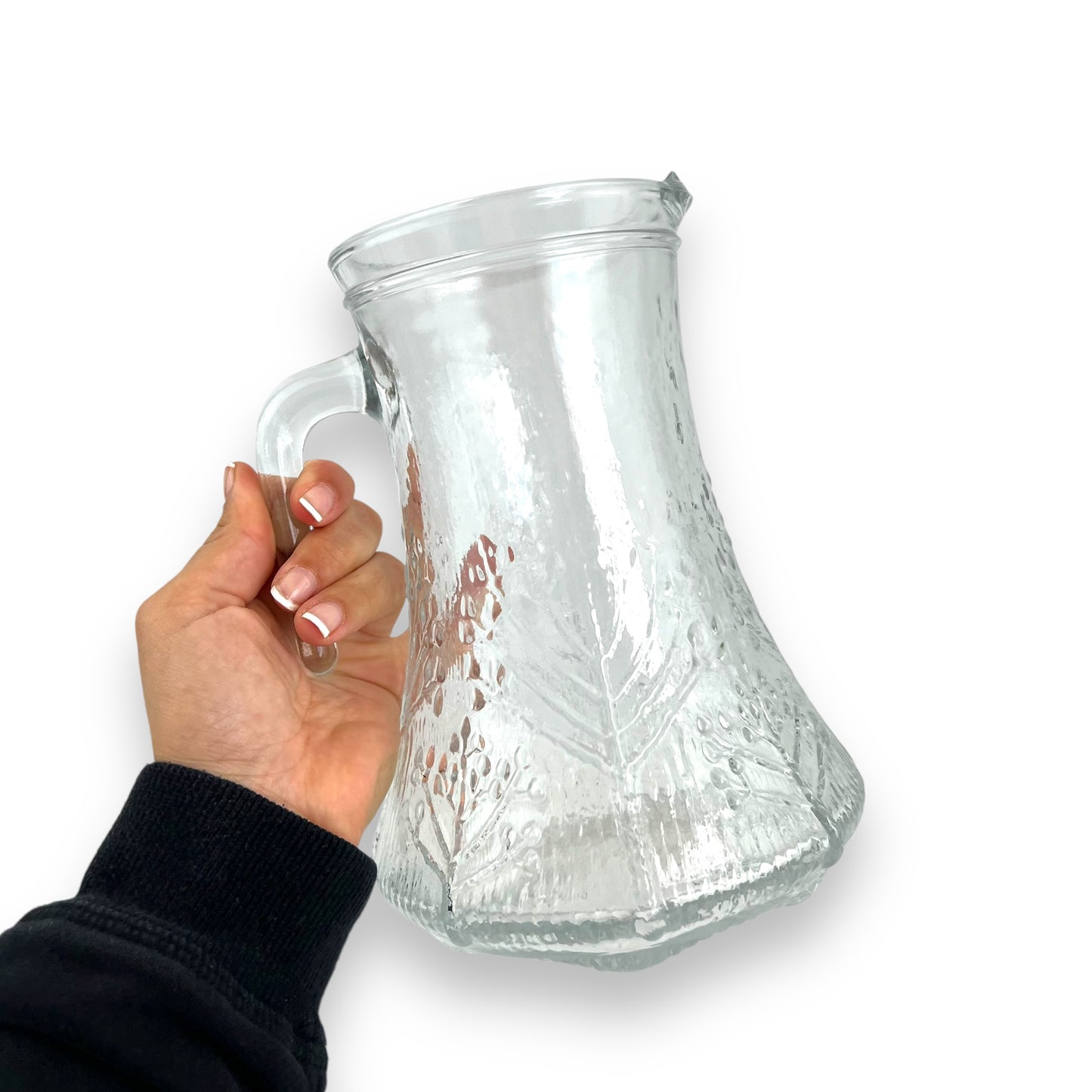 Lasisepat Mantsala Finland Cow Parsley Glass Pitcher/Jug Pertii Kallioinen