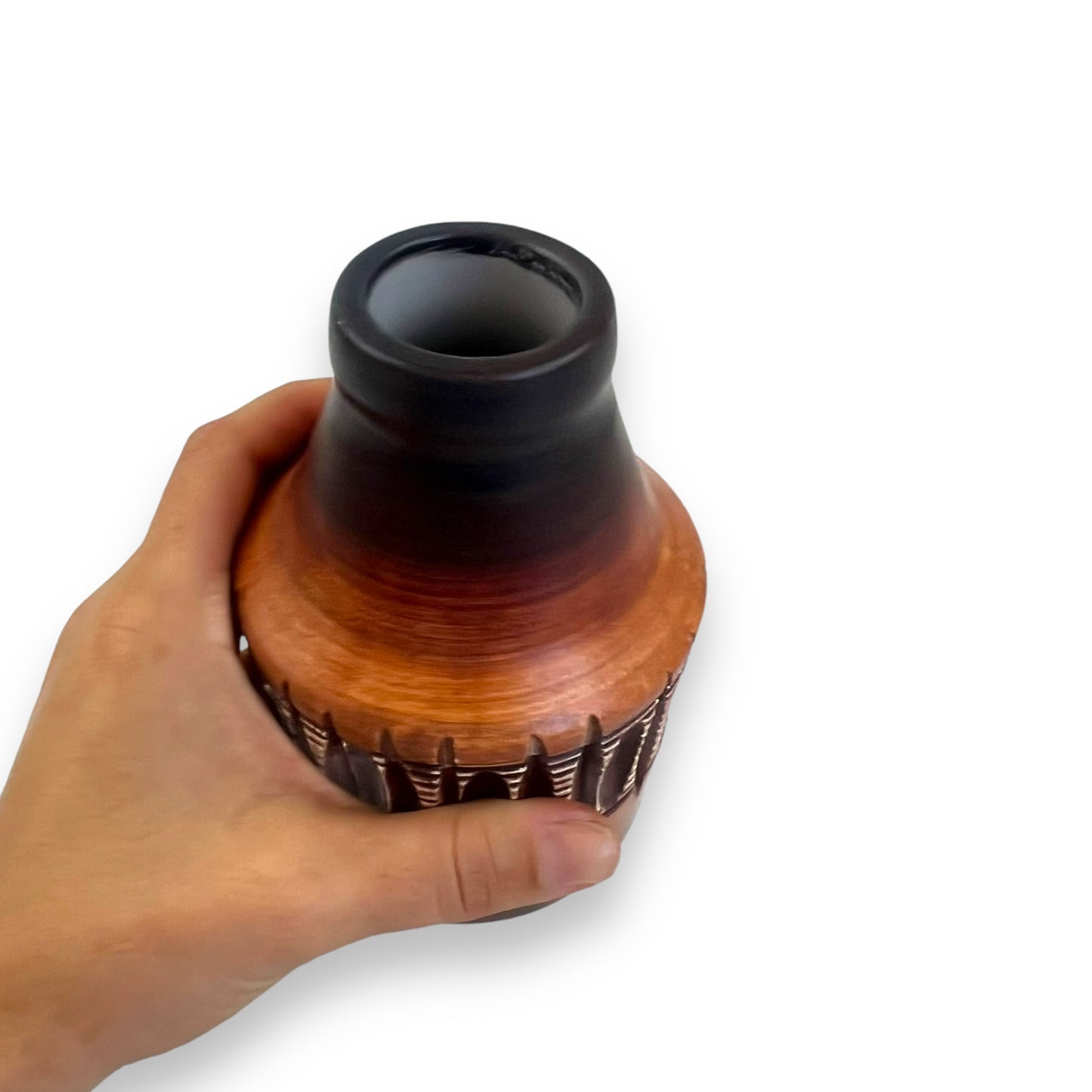 Beit Hayotser Brown Patterned Pottery Vase