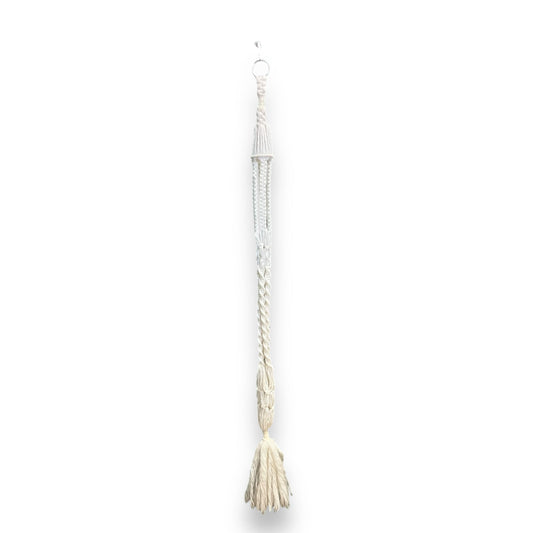 White Macrame Double Plant Pot Hanger