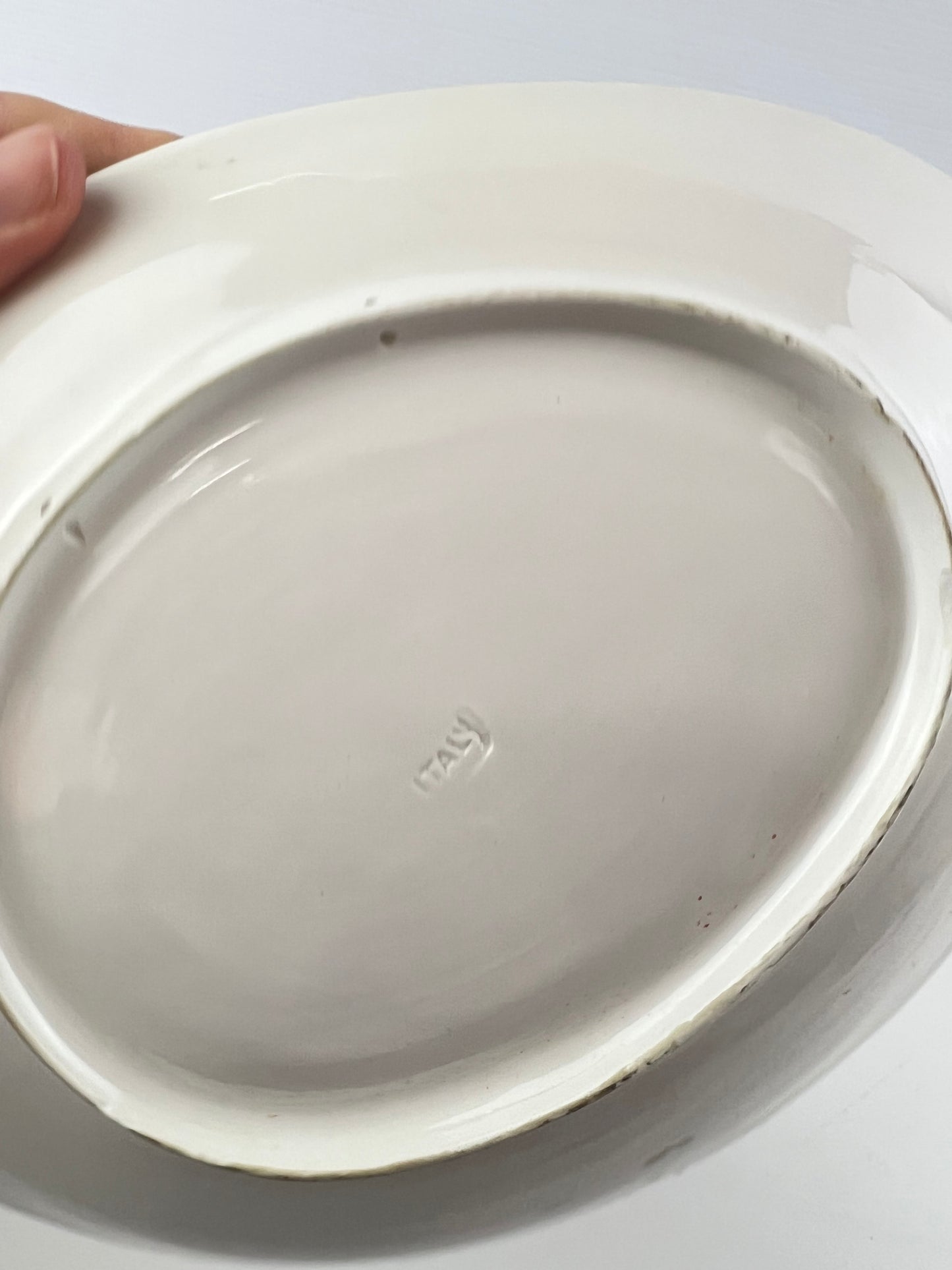 Hand-Painted Modernist Fish Ceramic Dish