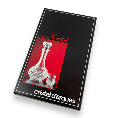 Cristal d’Arques Cordial 7-Piece Decanter & Glass Set - Original Box NEW UNUSED