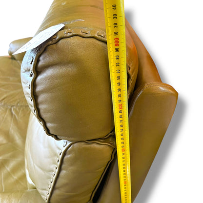 Olive Green Leather Moran Lounge – Australian Made