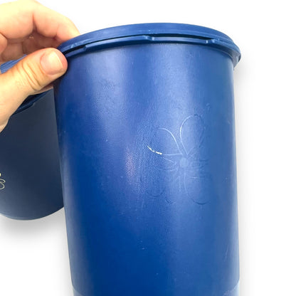 Retro Blue Tupperware Storage Container set of 2